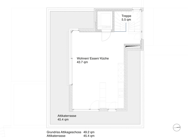 Grundriss Attikageschoss